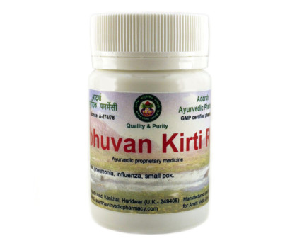 Tribhuvan Kirti Ras Adarsh Ayurvedic, 20 grammes ~ 60 comprimés