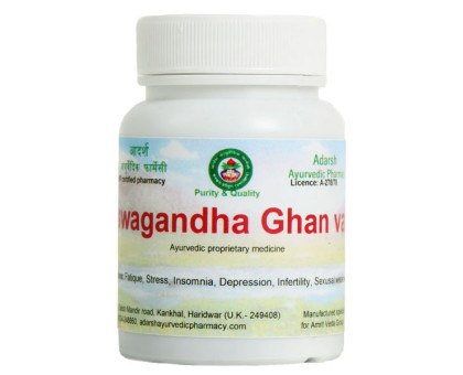 Ashwagandha extrait Adarsh Ayurvedic, 40 grammes ~ 100 comprimés