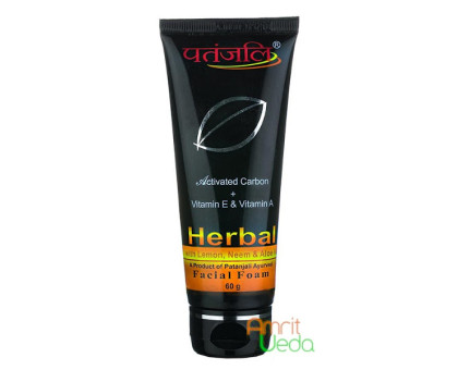 Facial Foam Activated Carbon + Vitamin E and A Patanjali, 60 grammes