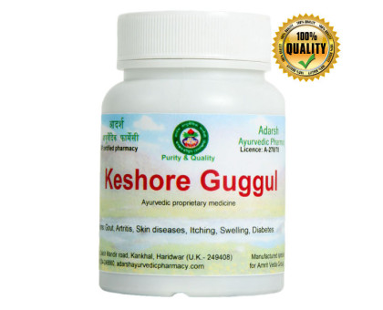 Kaishore Guggul (Keshore Guggul) Adarsh Ayurvedic, 40 grammes ~ 110 comprimés