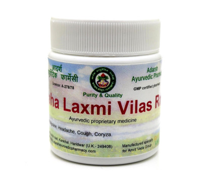 Maha Laxmi Vilas Ras Adarsh Ayurvedic, 40 grammes ~ 110 comprimés