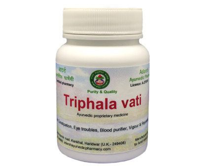 Triphala vati Adarsh Ayurvedic, 100 grammes ~ 200 comprimés