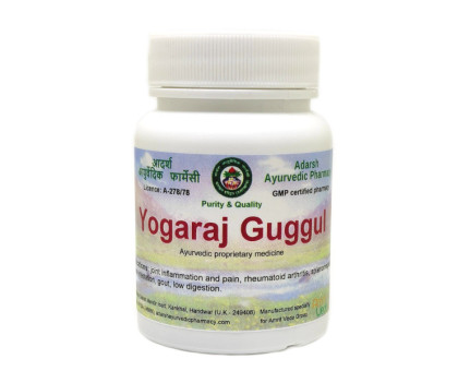 Yogaraj Guggul (Yograj Guggul) Adarsh Ayurvedic, 40 grammes ~ 110 comprimés