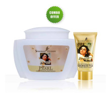 Combo — Crème Éclaircissante Precious Pearl White Plus + Crème Contour des Yeux Shasmooth Plus Almond, 500 grammes + 40 grammes
