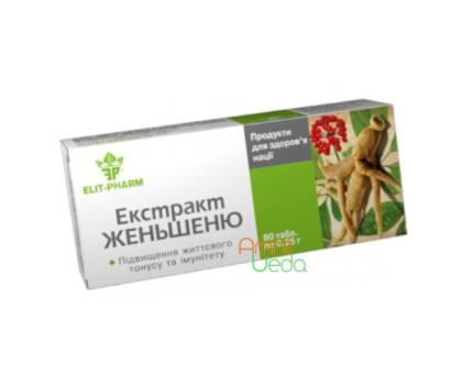 Ginseng extrait Elit-Pharm, 80 comprimés