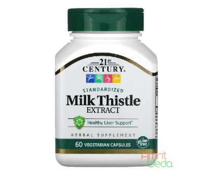 Milk Thistle extrait 21st Century, 60 capsules