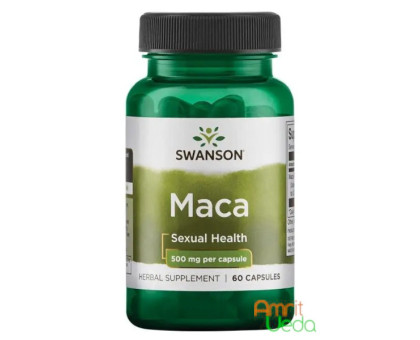 Peruvian Maca extrait 500 mg Swanson, 60 capsules