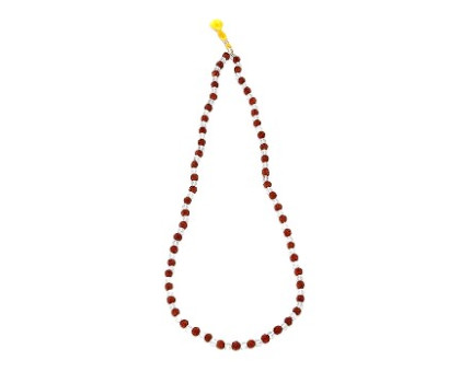 Rosary from rudraksha and faceted crystal , 108 beads