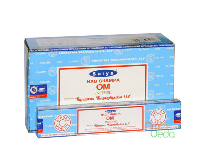 Incense sticks Satya Nag Champa OM Satya, 15 grammes