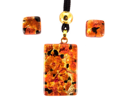 Pendant plus earrings Murano