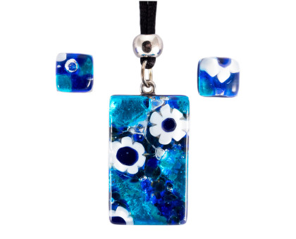 Pendant plus earrings Murano