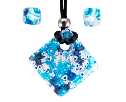 Pendant plus earrings Murano