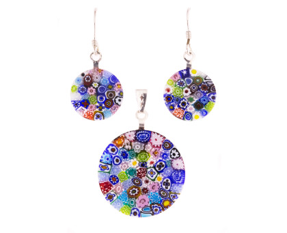 Pendant plus earrings Murano